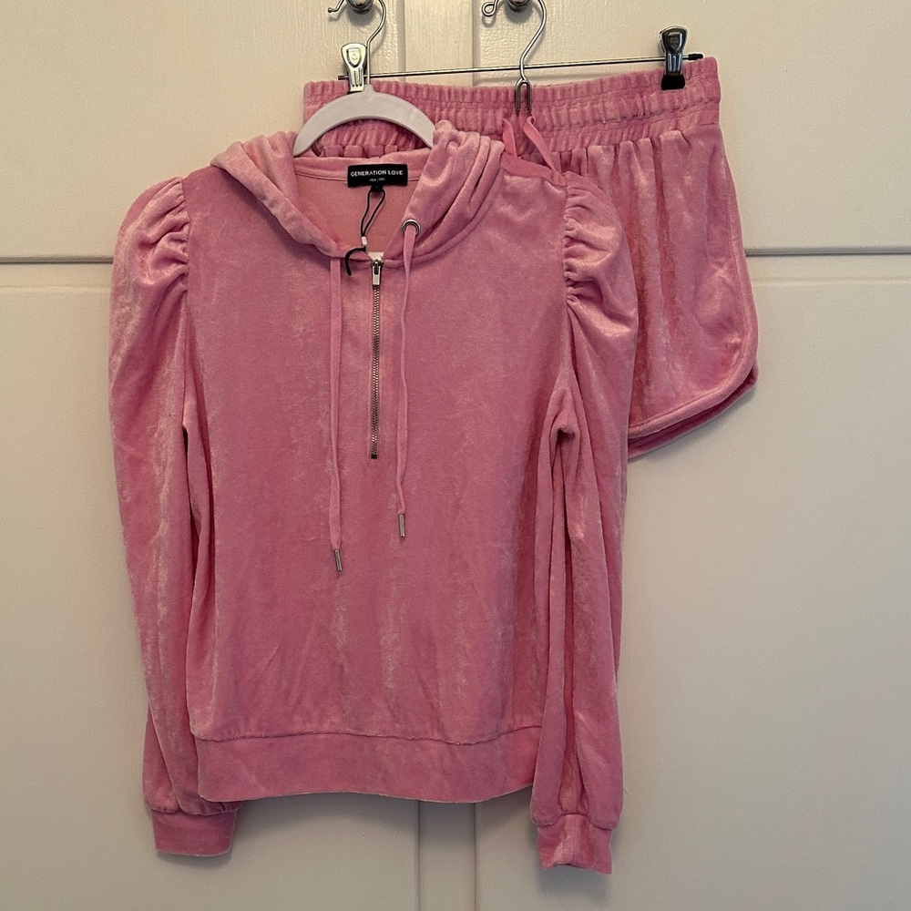 New Generation Love Velvet Shorts Pink (Part Of Set)